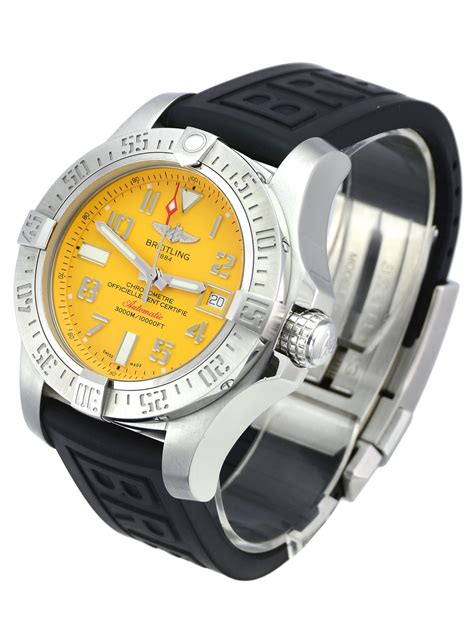 breitling double watch yellow|Breitling avenger ii seawolf yellow.